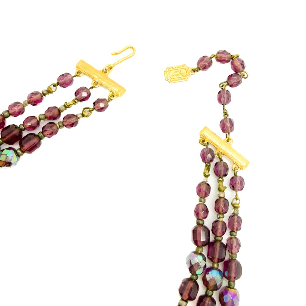 Vintage Christian Dior Amethyst Lava Necklace