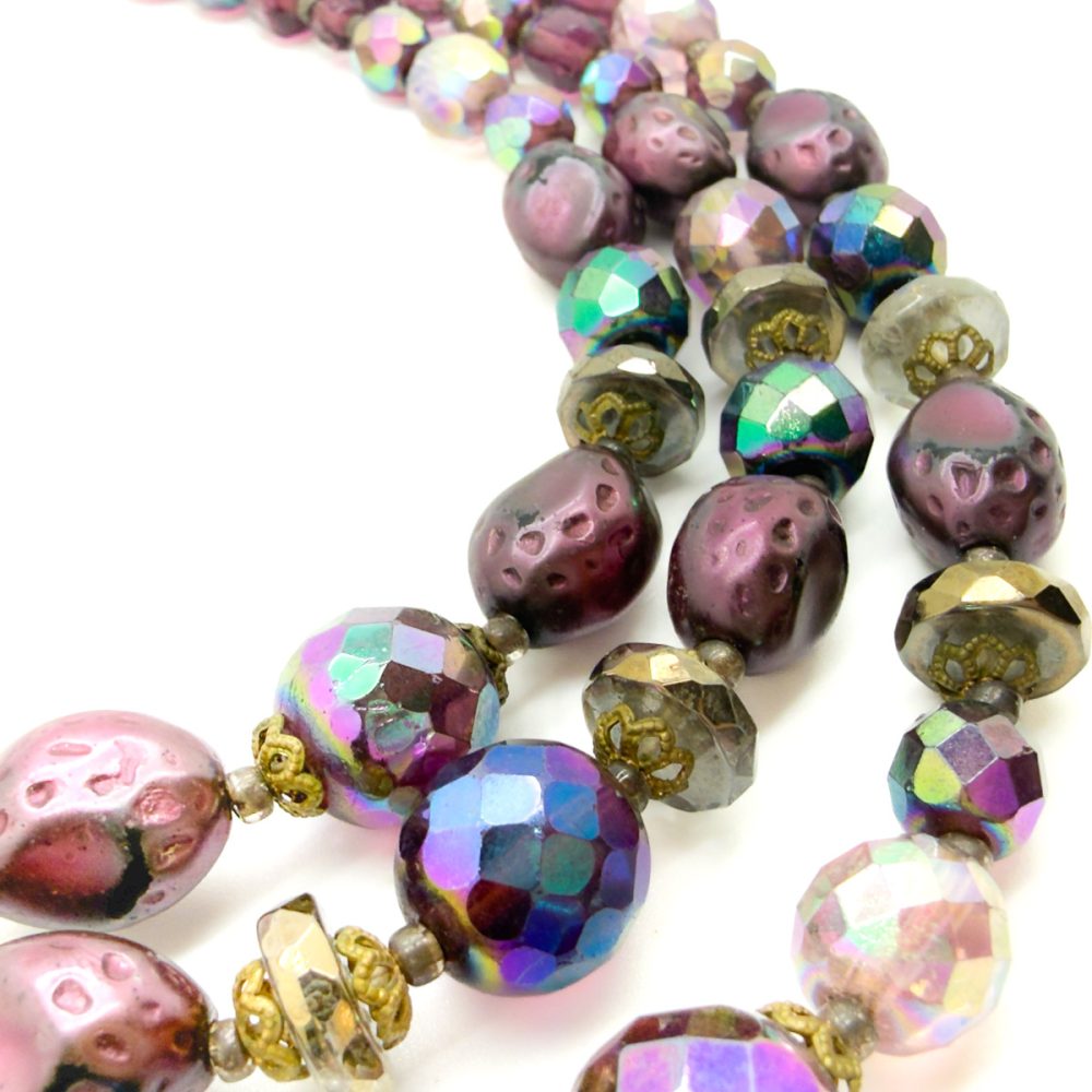 Vintage Christian Dior Amethyst Lava Necklace