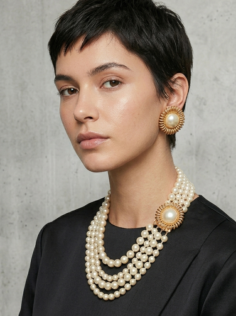 Vintage pearl earrings - JGJ