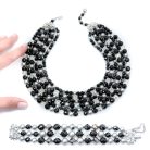 Jennifer Gibson Jewellery SCHIAPARELLI 2301 (8) Vintage Schiaparelli Monochrome Necklace