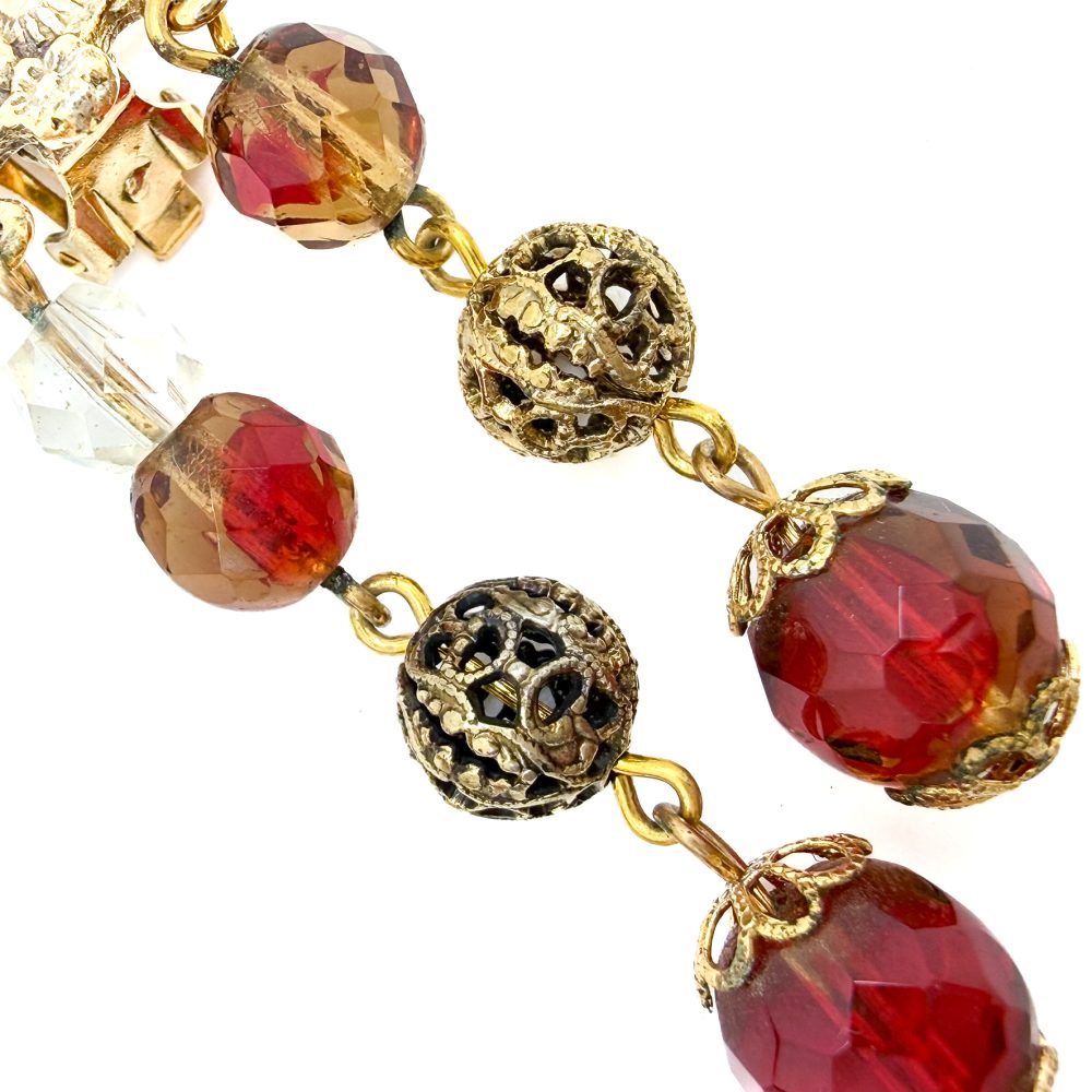 Vintage Schiaparelli Tassel Art Glass Earrings