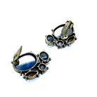 Jennifer Gibson Jewellery SCHIAPARELLI 2303 (6) Vintage Schiaparelli Blue Cabochon Earrings