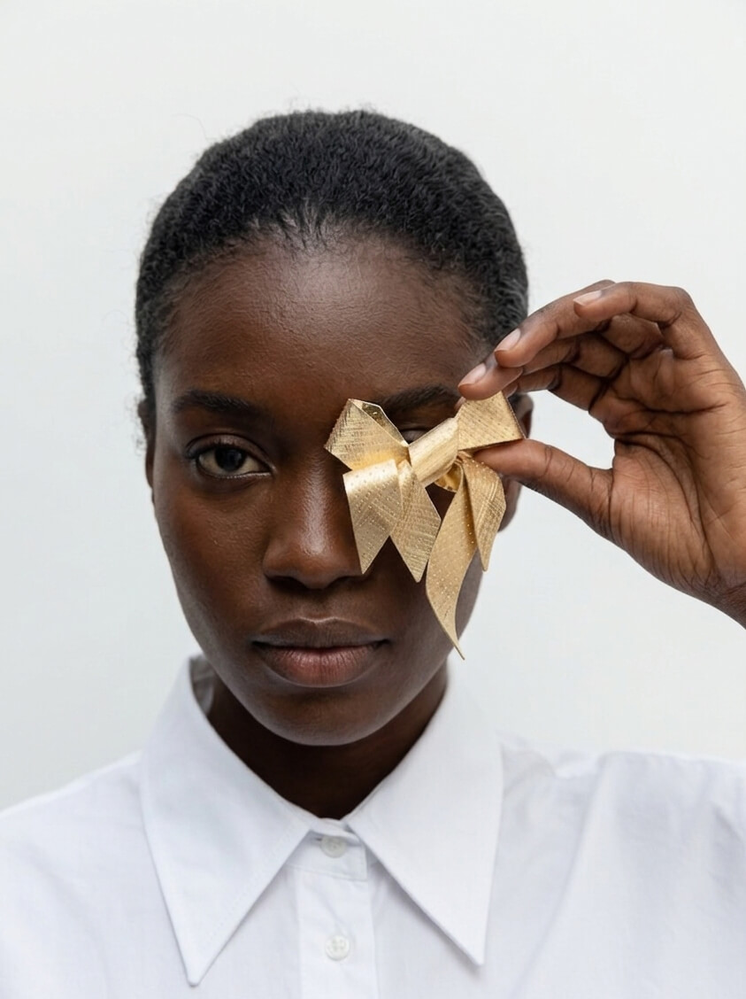Contemporary vintage bow brooch