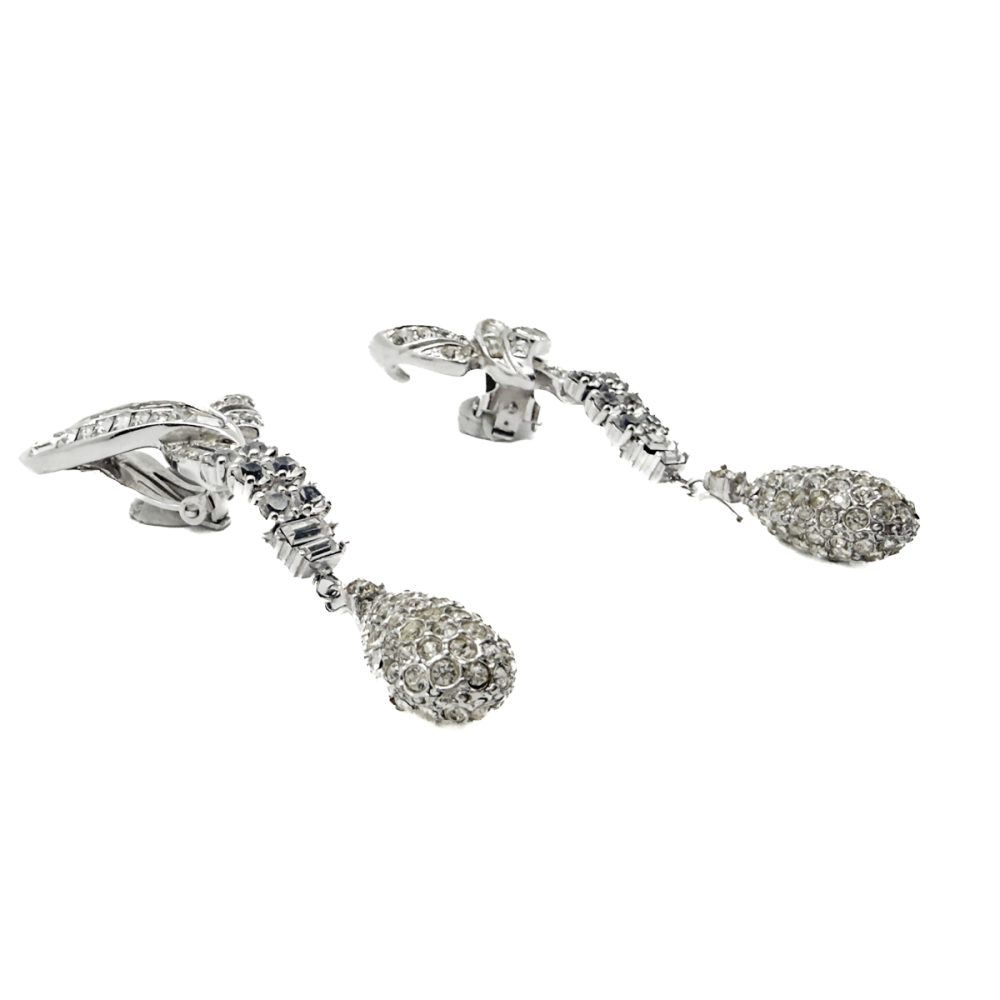 Vintage Marcel Boucher Art Deco Crystal Earrings