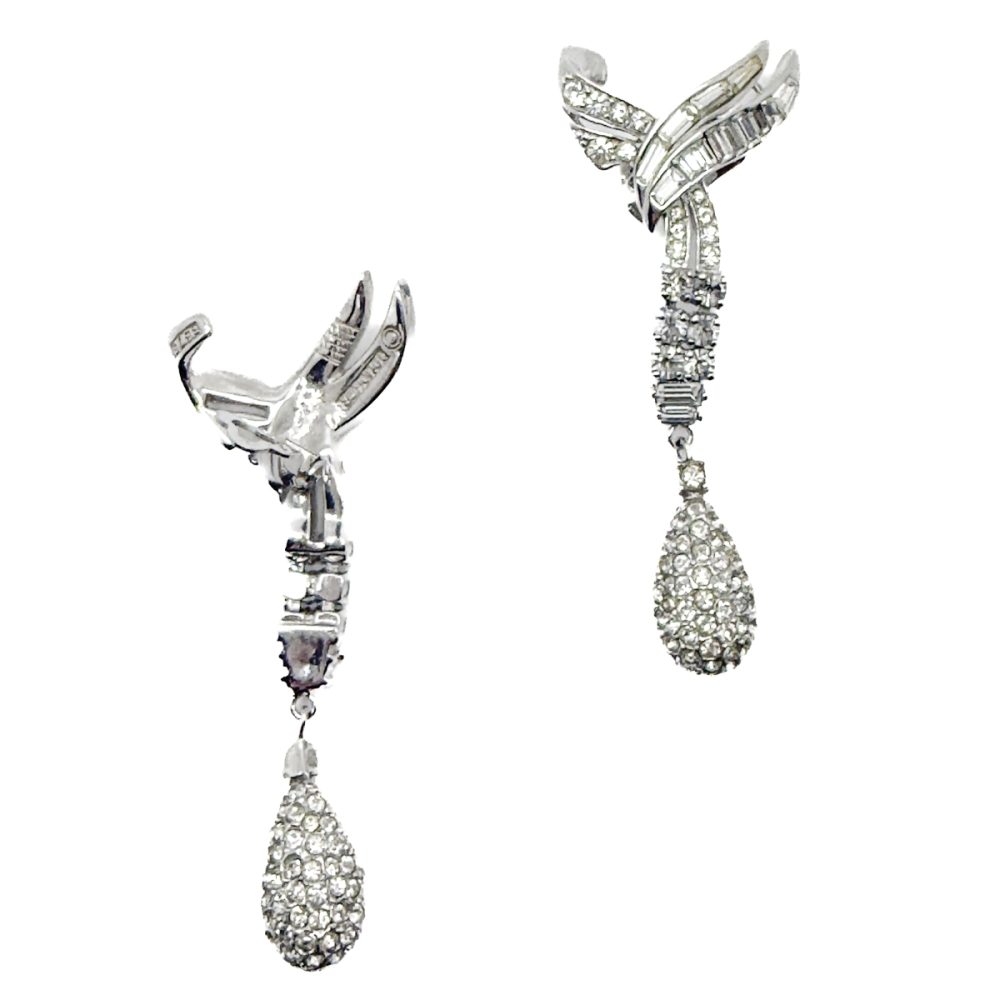 Vintage Marcel Boucher Art Deco Crystal Earrings