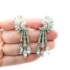 Jennifer Gibson Jewellery 2242 (1) Vintage Crown Trifari Art Deco Crystal Earrings