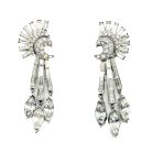 Jennifer Gibson Jewellery 2242 (2) Vintage Crown Trifari Art Deco Crystal Earrings