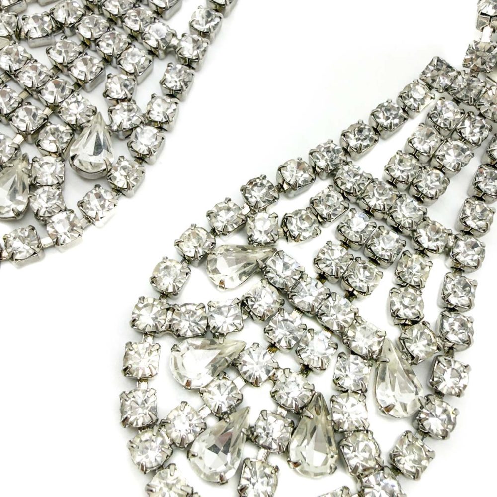 Vintage Statement Crystal Chandelier Earrings
