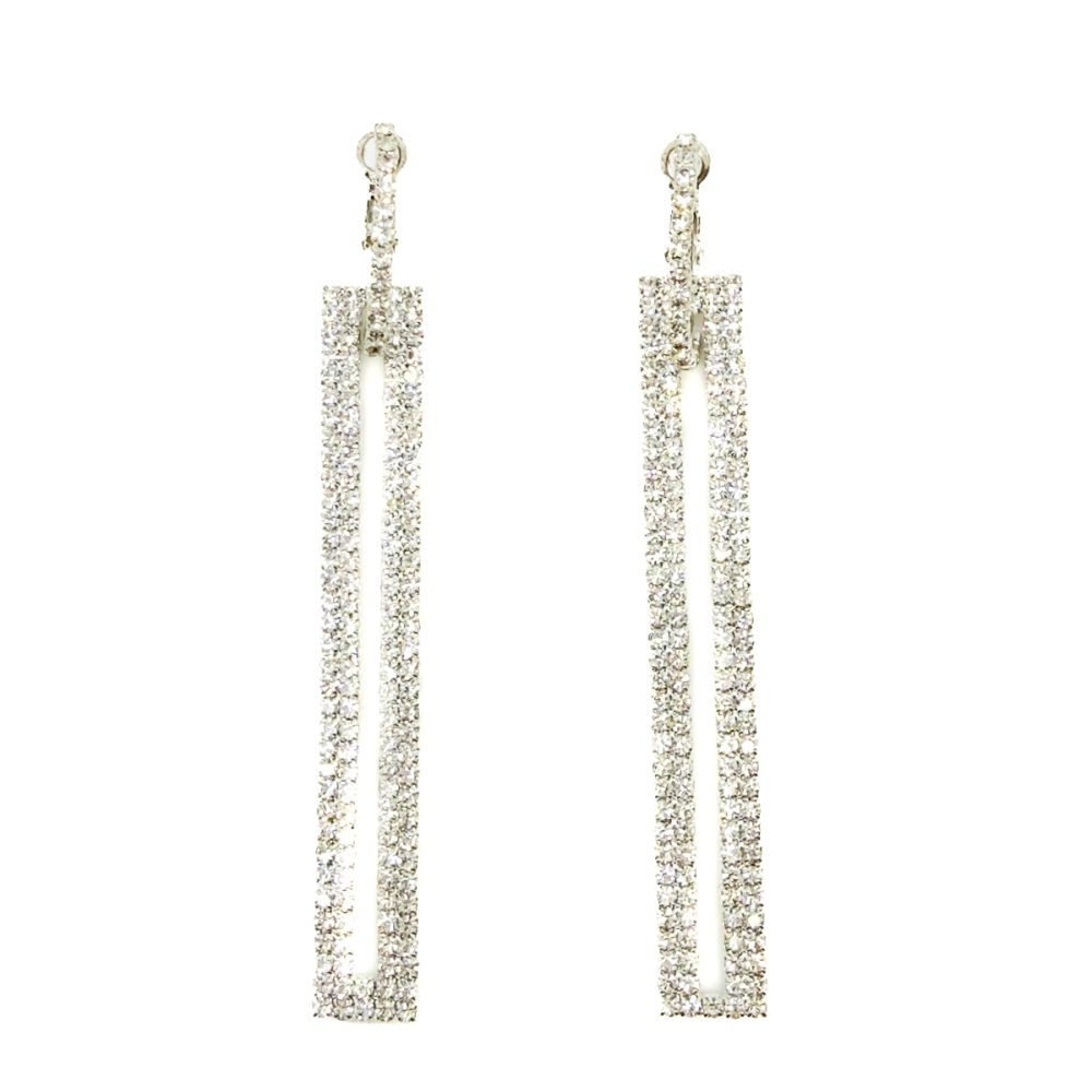 Contemporary Art Deco Inspired Crystal Column Earrings