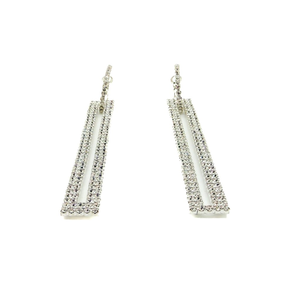Contemporary Art Deco Inspired Crystal Column Earrings