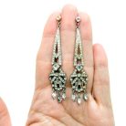 Jennifer Gibson Jewellery 2245 (1) Antique Art Deco Crystal Drop Earrings