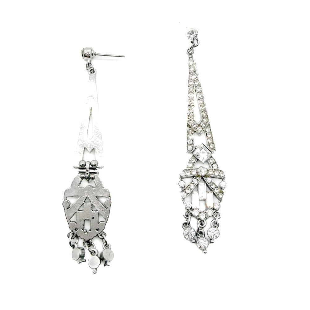 Antique Art Deco Crystal Drop Earrings