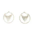 Jennifer Gibson Jewellery 2246 (2) Contemporary Crystal Hoop Fringe Earrings
