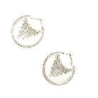 Jennifer Gibson Jewellery 2246 (3) Contemporary Crystal Hoop Fringe Earrings