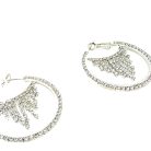 Jennifer Gibson Jewellery 2246 (4) Contemporary Crystal Hoop Fringe Earrings