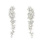 Jennifer Gibson Jewellery 2247 (1) Crystal Cluster Long Drop Earrings