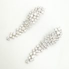 Jennifer Gibson Jewellery 2247 (2) Crystal Cluster Long Drop Earrings