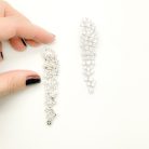 Jennifer Gibson Jewellery 2247 (4) Crystal Cluster Long Drop Earrings