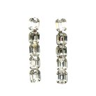 Jennifer Gibson Jewellery 2248 (2) Vintage Emerald Cut Crystal Drop Earrings