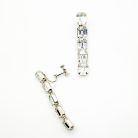 Jennifer Gibson Jewellery 2248 (5) Vintage Emerald Cut Crystal Drop Earrings