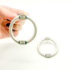 Jennifer Gibson Jewellery 2249 (1) Sculptural Statement Crystal Hoop Earrings