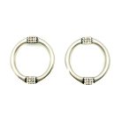 Jennifer Gibson Jewellery 2249 (2) Sculptural Statement Crystal Hoop Earrings