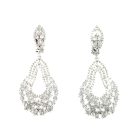 Fancy Cut Crystal Statement Drop Earrings