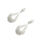 Fancy Cut Crystal Statement Drop Earrings