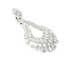 Fancy Cut Crystal Statement Drop Earrings