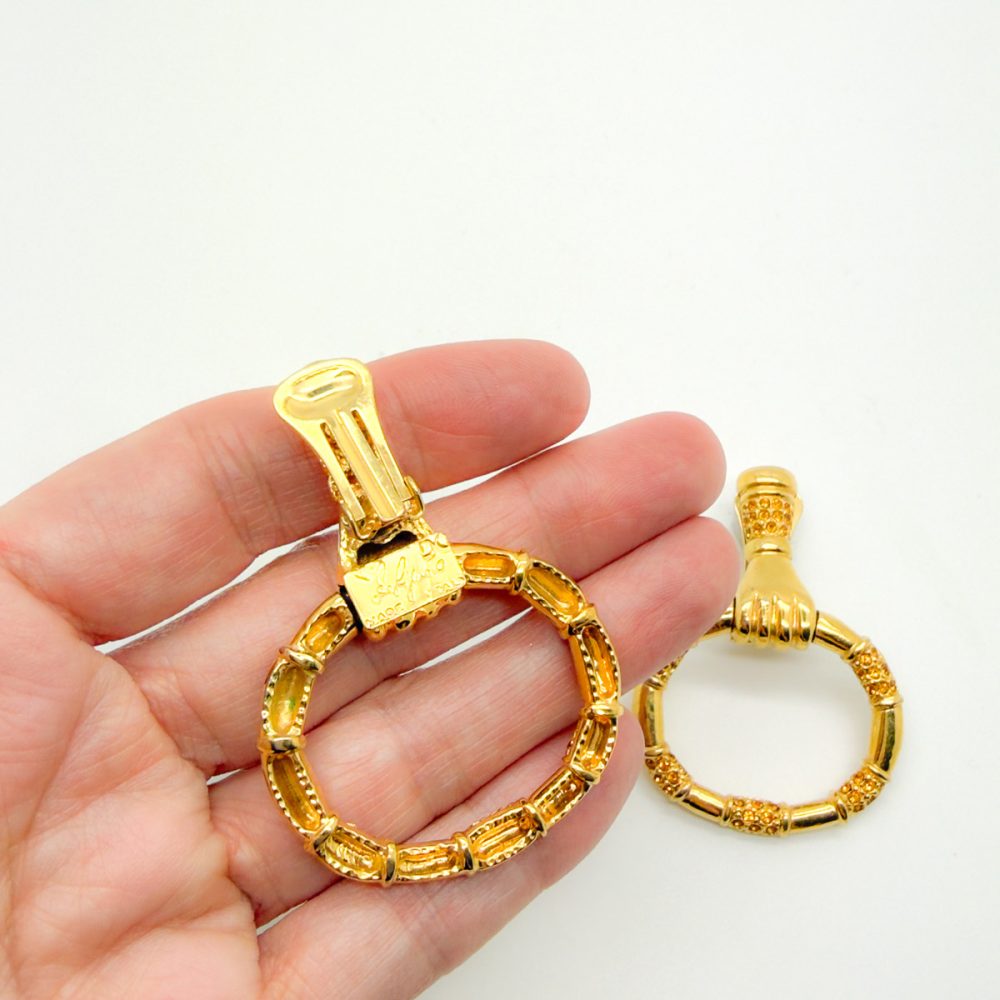 Vintage Italian De Liguoro Hand Earrings