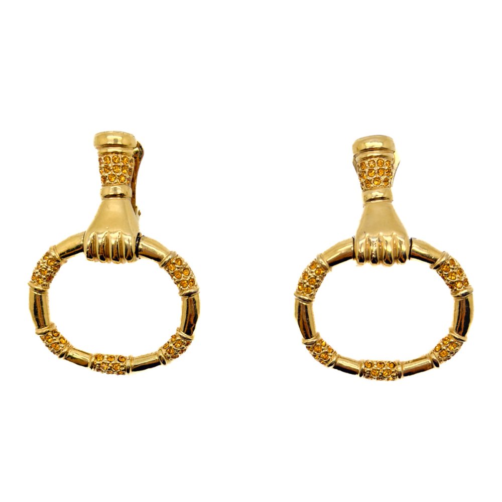 Vintage Italian De Liguoro Hand Earrings