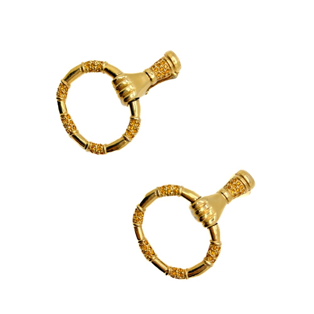 Vintage Italian De Liguoro Hand Earrings