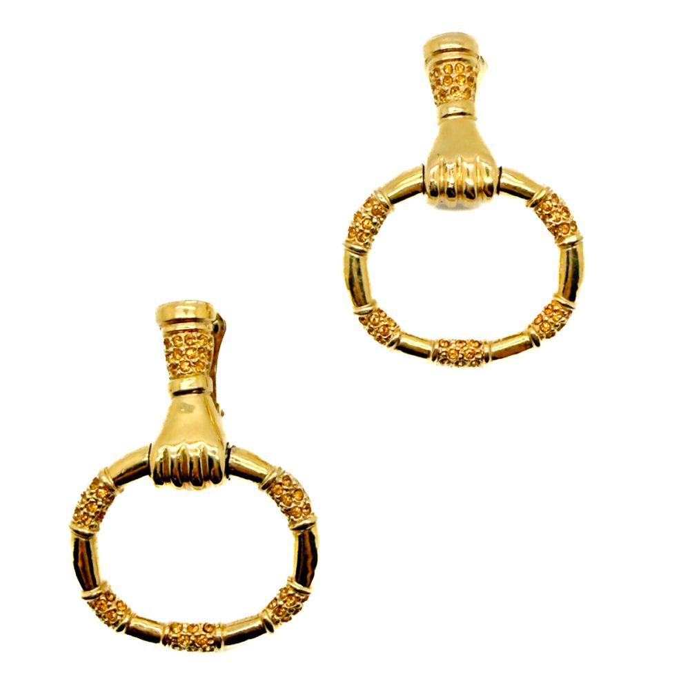 Vintage Italian De Liguoro Hand Earrings