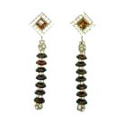 Jennifer Gibson Jewellery 2252 (2) Vintage Art Deco Statement Rhondelle Column Earrings