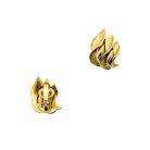 Jennifer Gibson Jewellery 2254 (4) Vintage Crown Trifari Sculpted Leaf Earrings