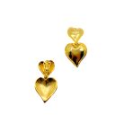 Jennifer Gibson Jewellery 2255 (4) Vintage Double Heart Drop Earrings