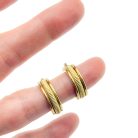 Jennifer Gibson Jewellery 2256 (3) Vintage Fancy Ribbed Hoop Earrings