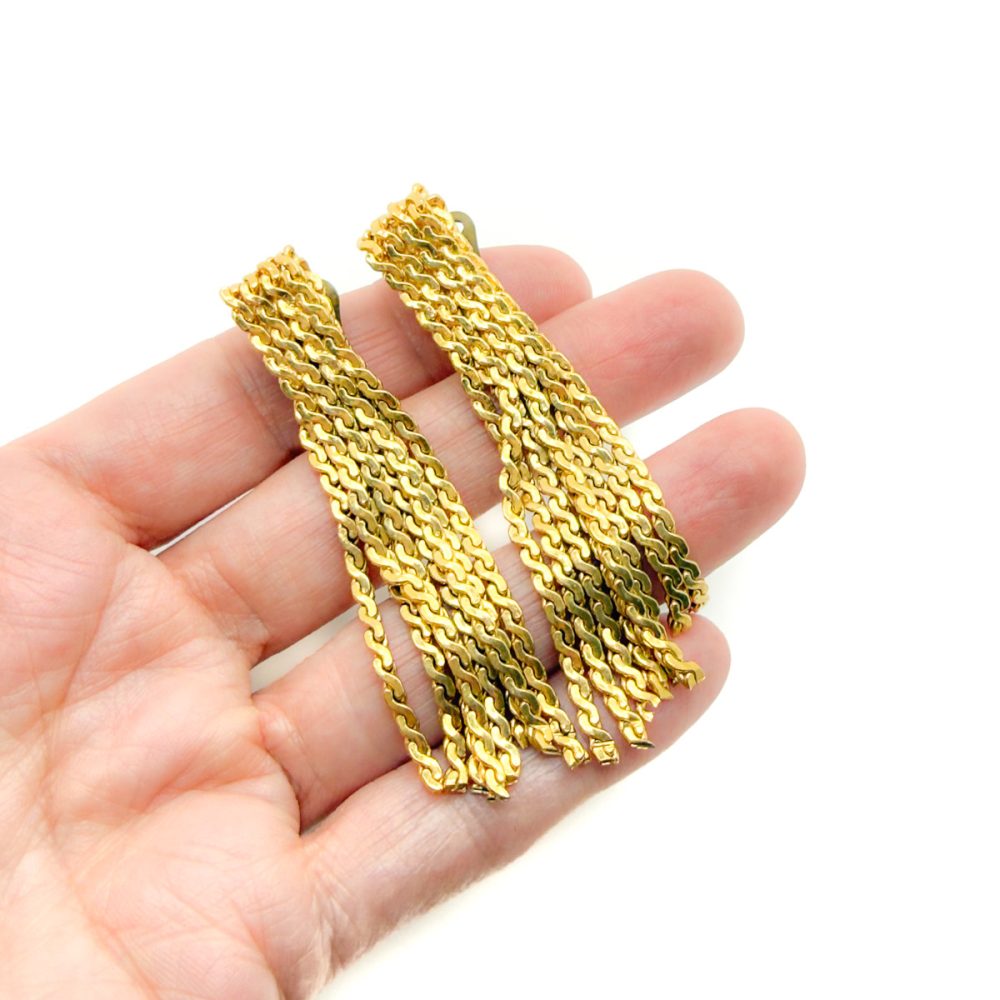 Vintage Statement Chain Tassel Earrings