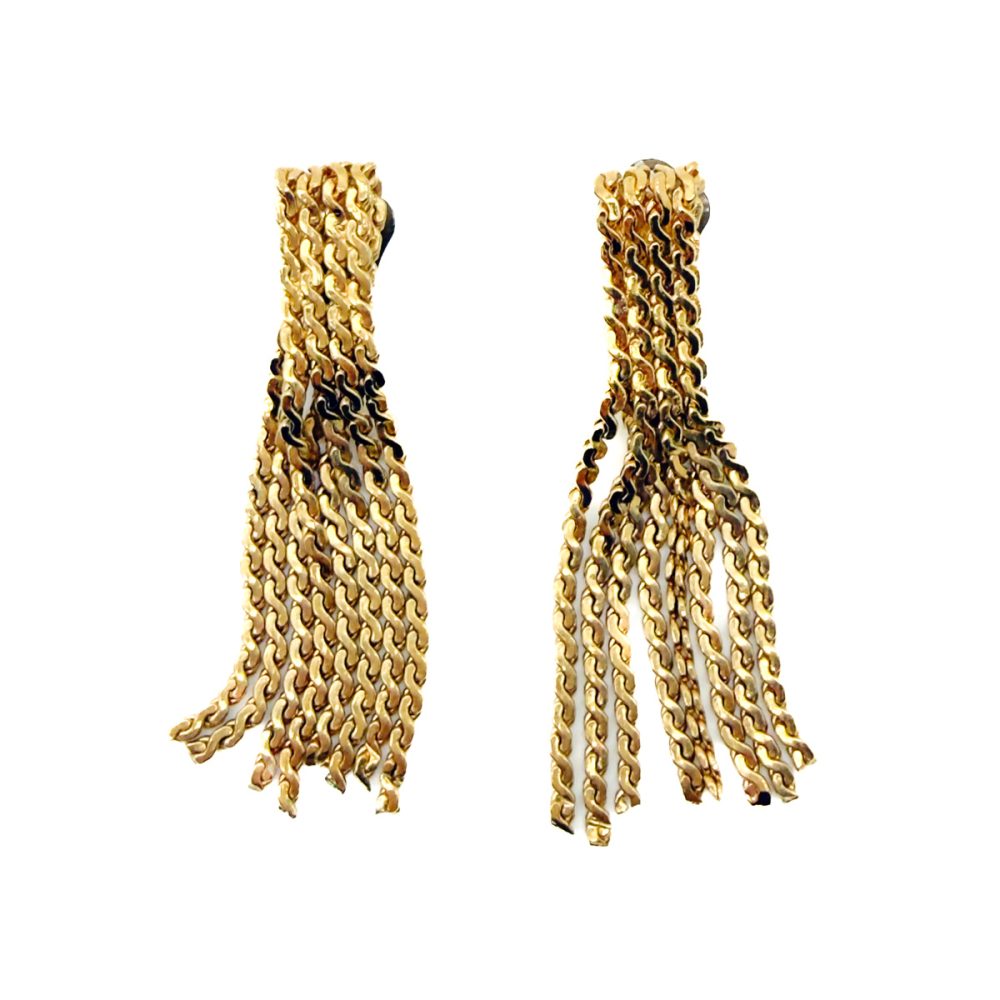 Vintage Statement Chain Tassel Earrings