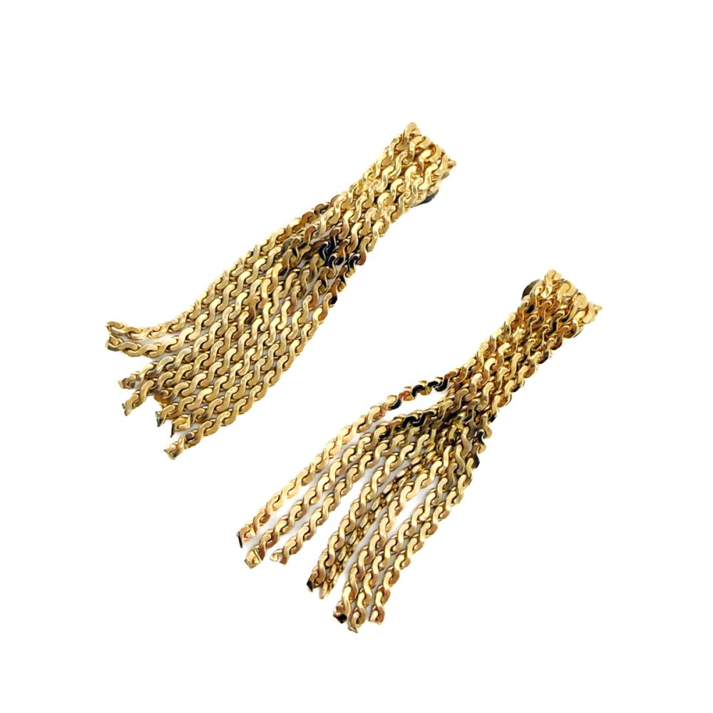 Vintage Statement Chain Tassel Earrings