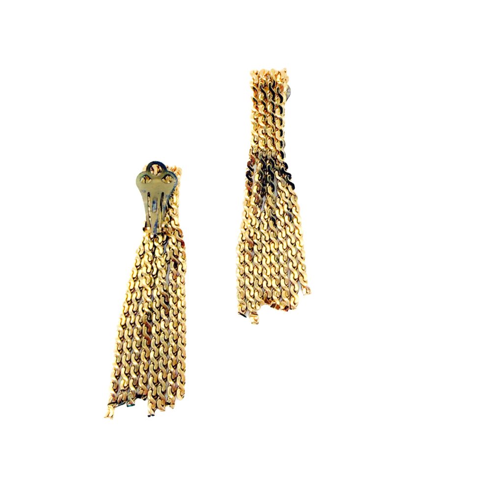 Vintage Statement Chain Tassel Earrings