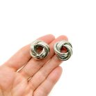 Jennifer Gibson Jewellery 2260 (1) Vintage Chunky Silver Knot Earrings