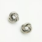 Jennifer Gibson Jewellery 2260 (3) Vintage Chunky Silver Knot Earrings