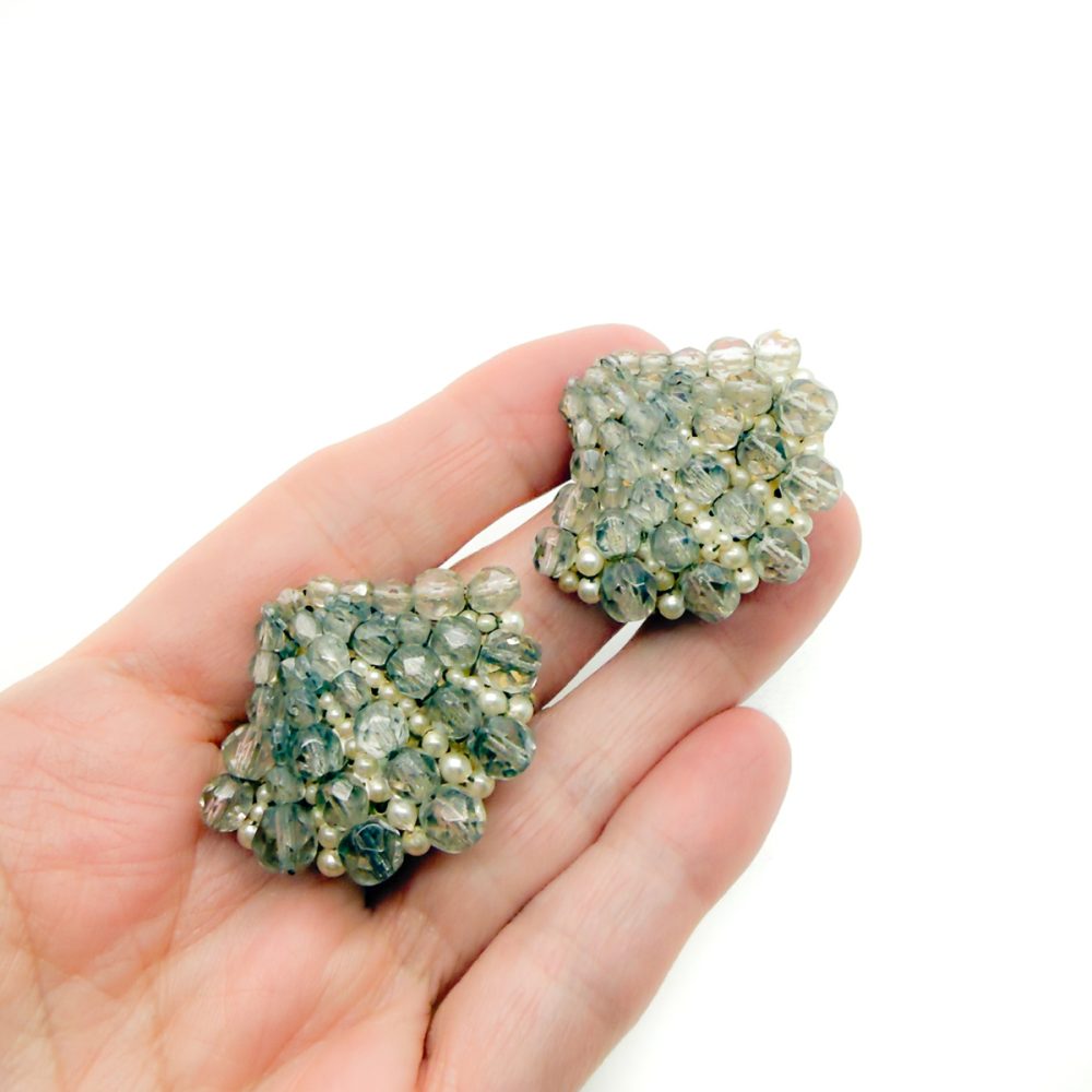 Vintage Coppola e Toppo Beaded Shell Earrings