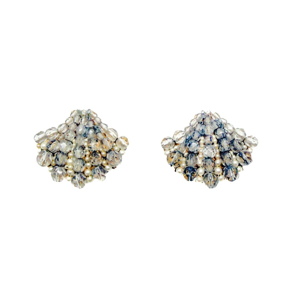 Vintage Coppola e Toppo Beaded Shell Earrings