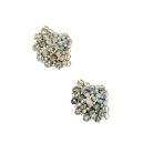 Jennifer Gibson Jewellery 2261 (3) Vintage Coppola e Toppo Beaded Shell Earrings