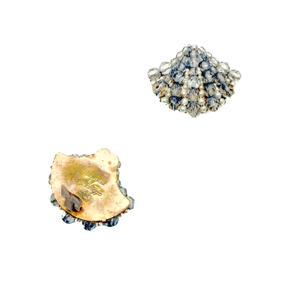 Vintage Coppola e Toppo Beaded Shell Earrings