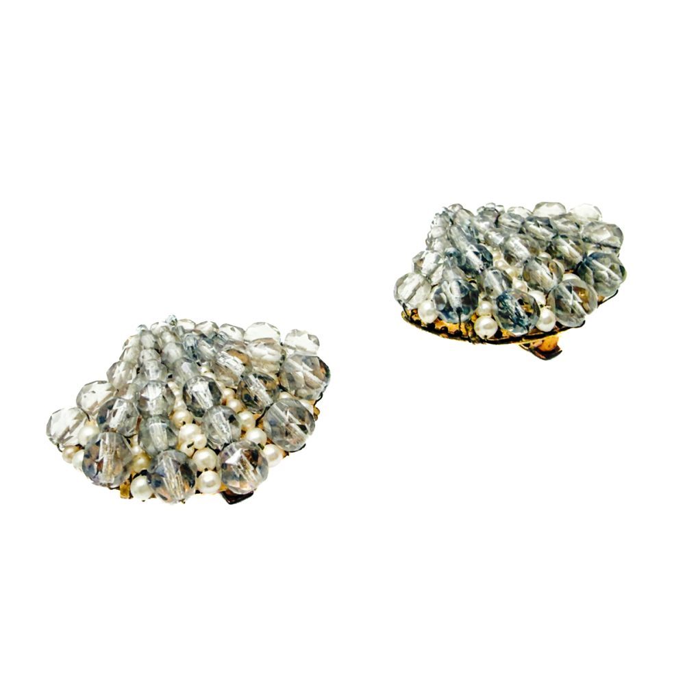 Vintage Coppola e Toppo Beaded Shell Earrings