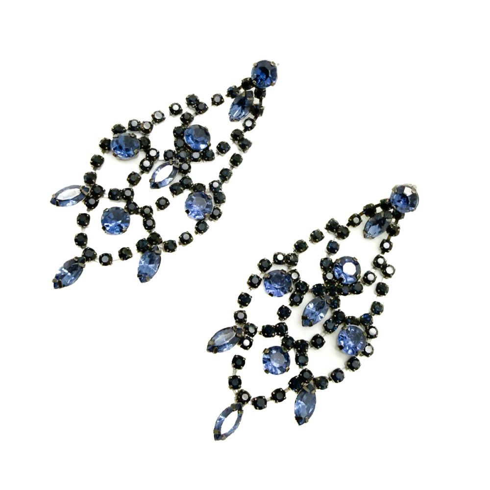 Sapphire Crystal Statement Cascade Earrings