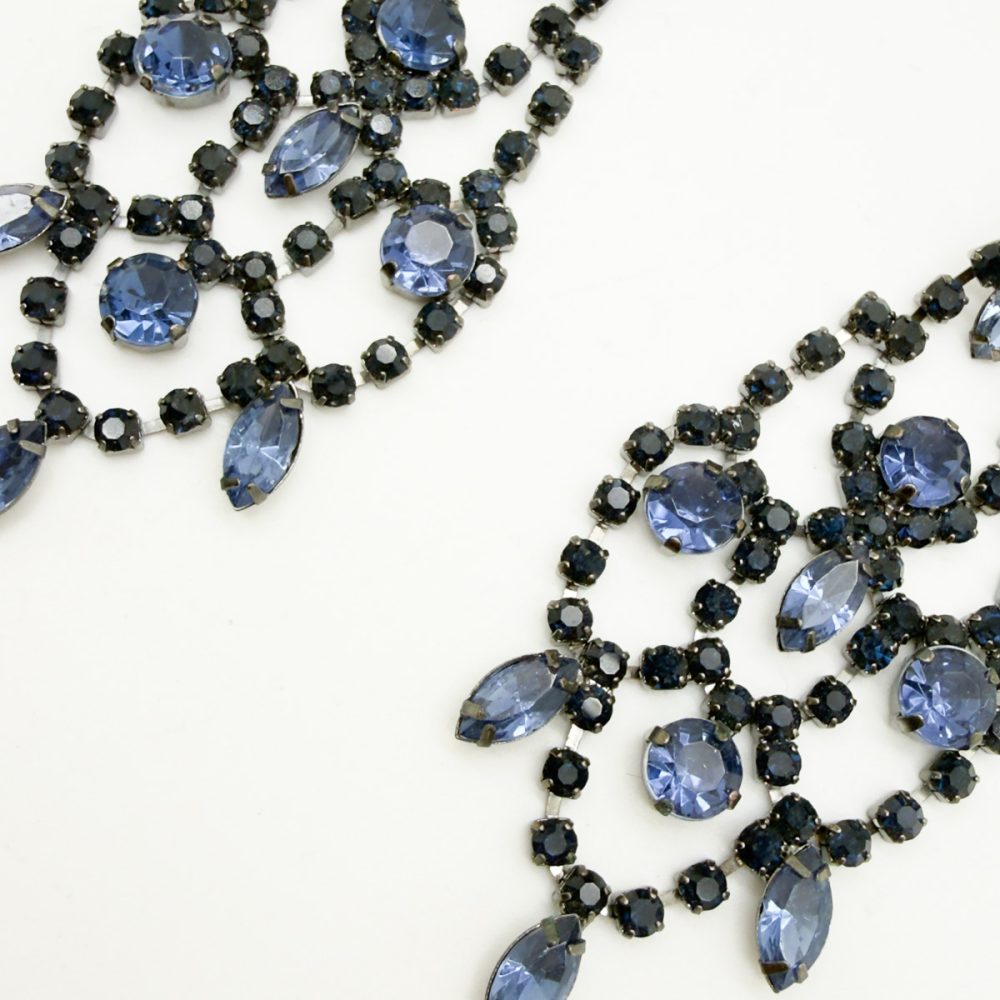 Sapphire Crystal Statement Cascade Earrings